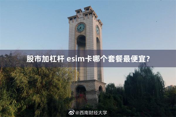 股市加杠杆 esim卡哪个套餐最便宜？