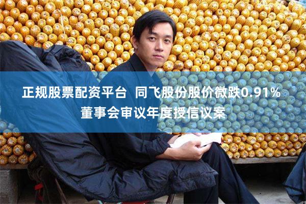 正规股票配资平台  同飞股份股价微跌0.91% 董事会审议年度授信议案