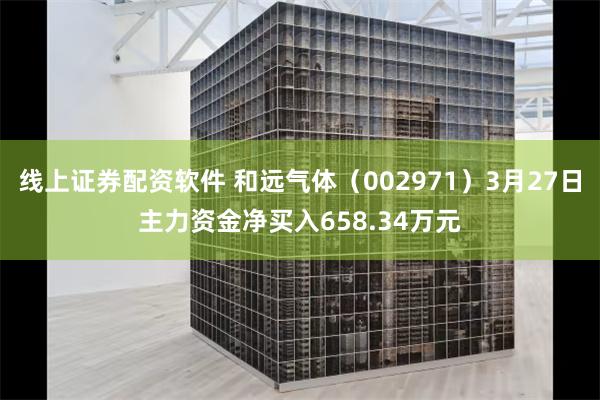 线上证券配资软件 和远气体（002971）3月27日主力资金净买入658.34万元